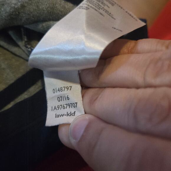 Tommy Hilfiger Navy Gray Stripe Long Sleeve Top S - Picture 6 of 9